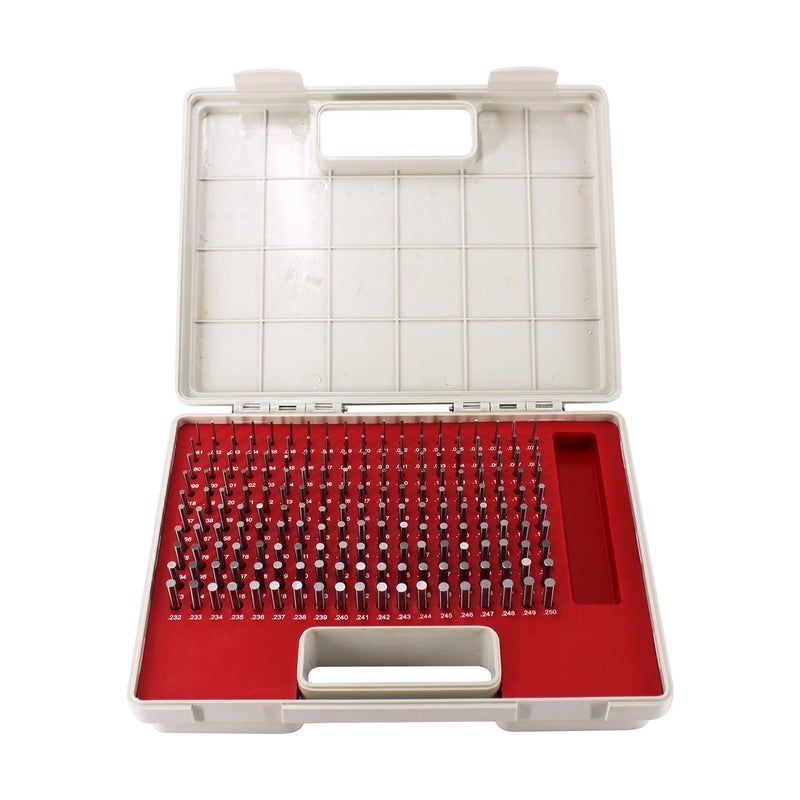TEXALAN(R) Steel Pin Gage Set Minus Heat Treated with Storage Case M1 190pcs 0.061"-0.250" - Image 1
